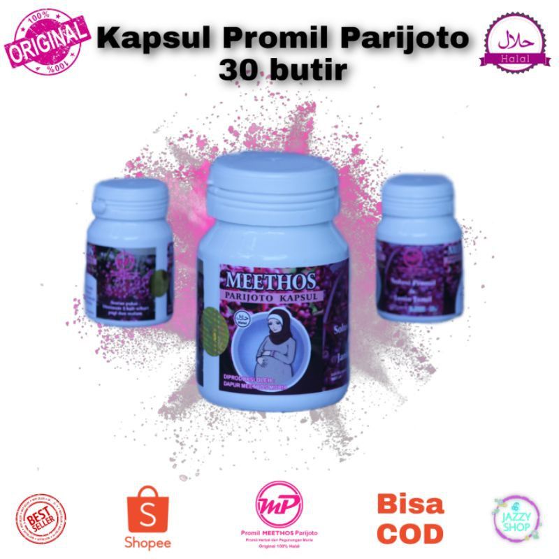 Kapsul Parijoto Promil original by MEETHOS - Kapsul Pelancar Haid & Penambah Kesuburan (30 butir)