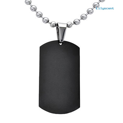 Kalung Bentuk Persegi Panjang Bahan Stainless Steel 316L Gaya Punk Untuk Pria Dan Wanita