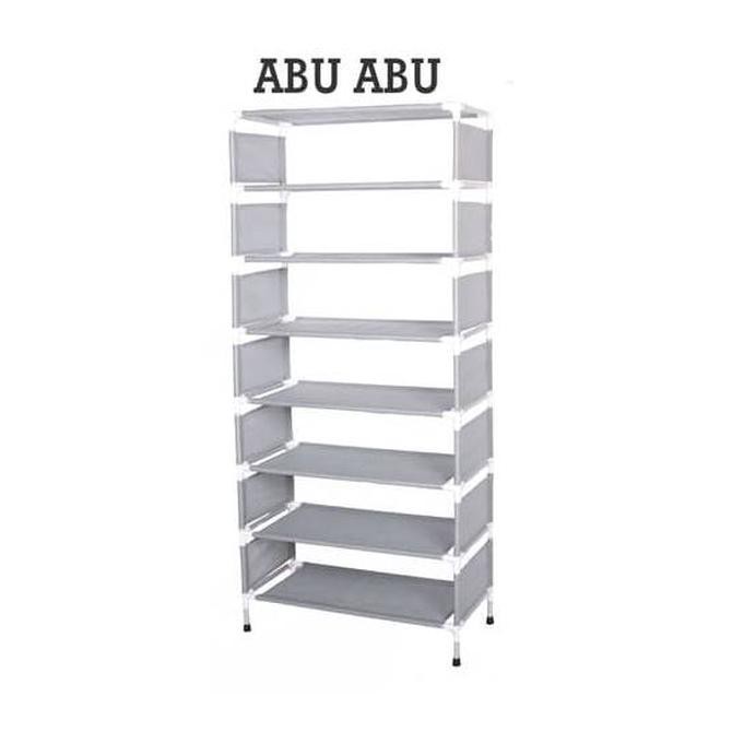 Rak Buku Book Rack Portable Mudah Bongkar Pasang Alumunium 5 Susun 4 Ruang Serbaguna Multifungsi Mi