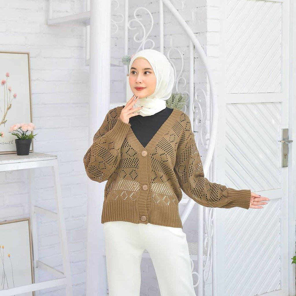 Nara Grosir - Holes Ballon Outer | Cardigan Wanita