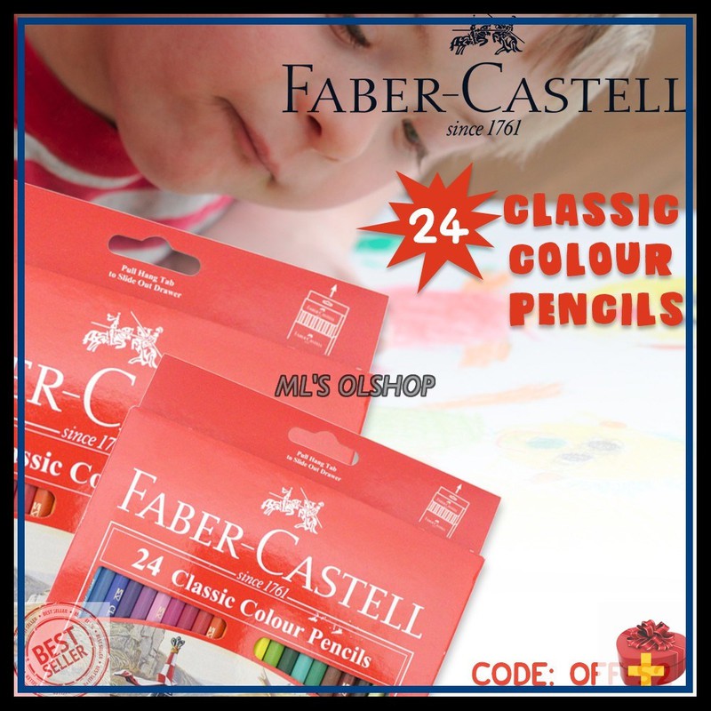 

PENSIL WARNA KAYU 24 WARNA FABER CASTELL CLASSIC COLOUR YST403