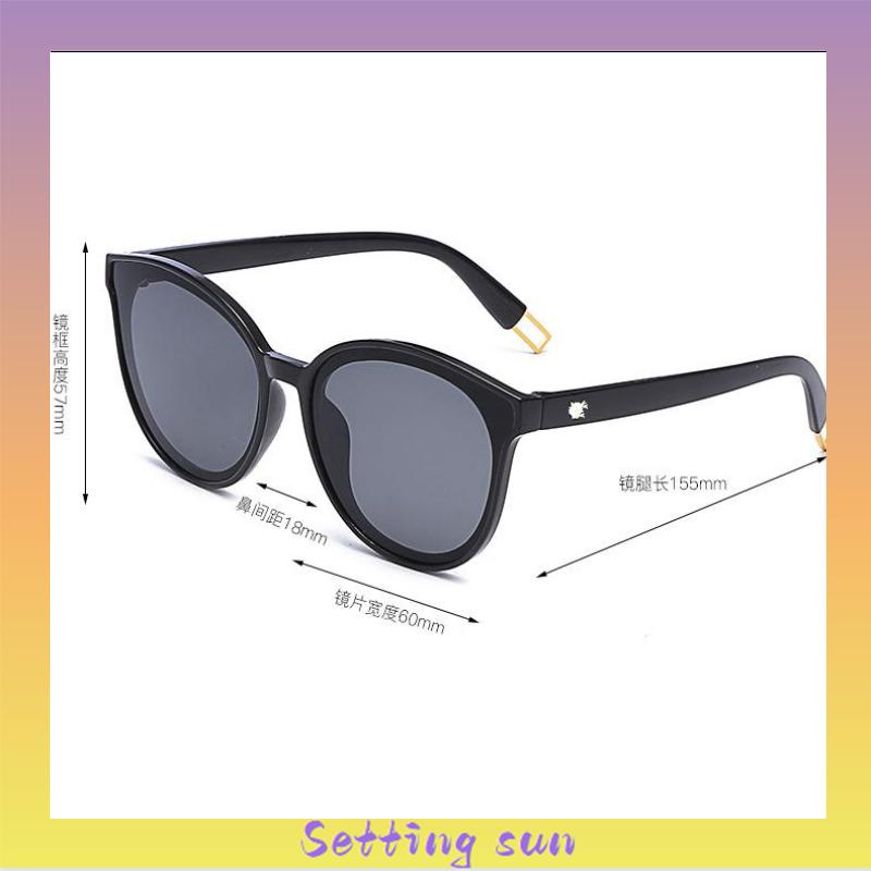 Kacamata Korean Retro Mata Kucing Kacamata Hitam Anti-UV Wanita Sunglasses TN