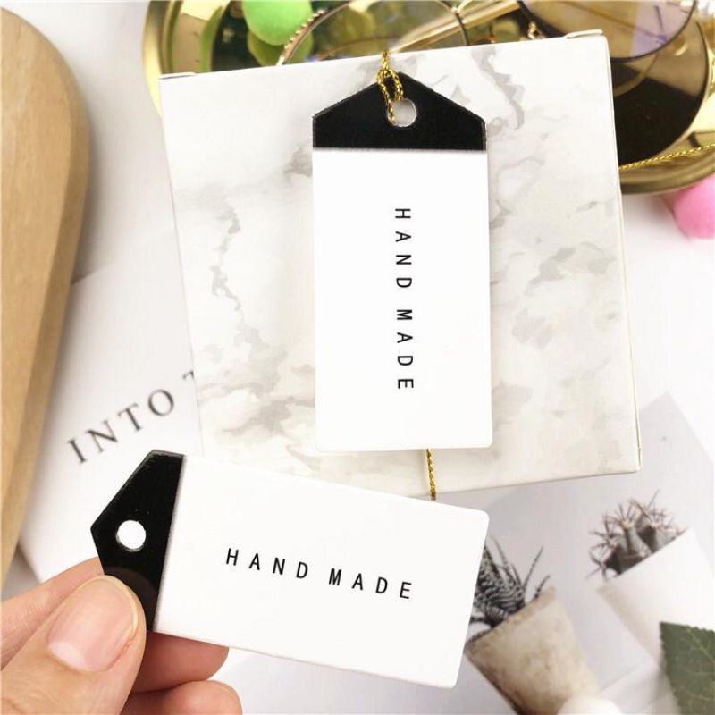 hang tag HANDMADE / THANKYOU harga 30 pcs per pack