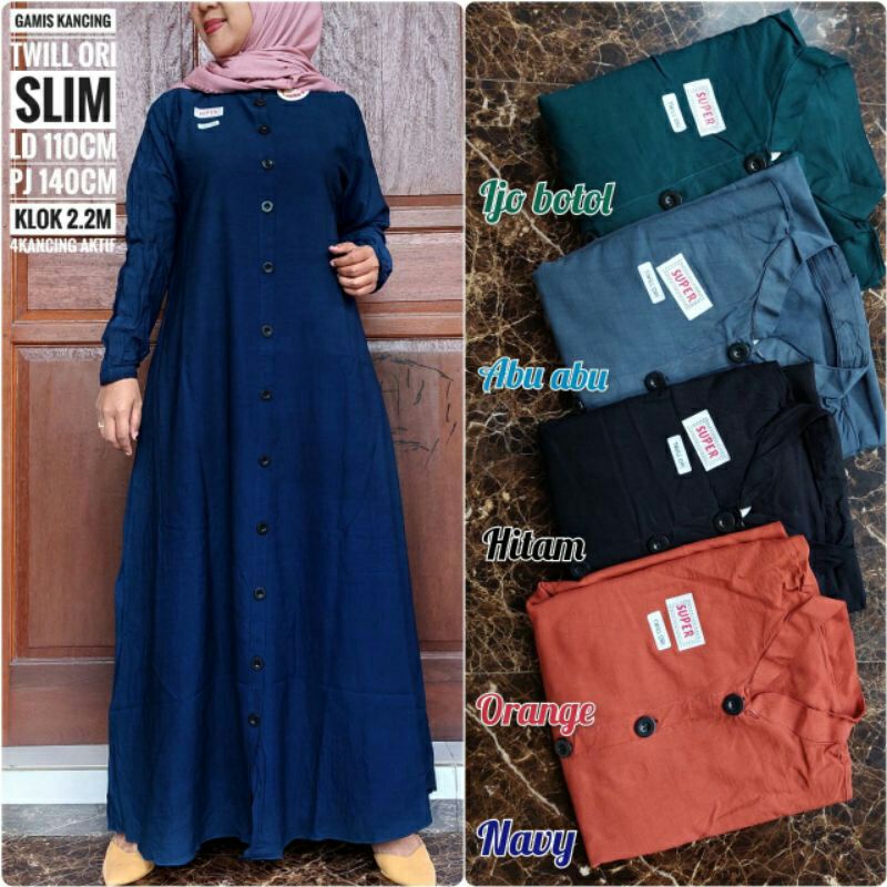 GAMIS TWILL ORI POLOS BAHAN TWILL TEBAL