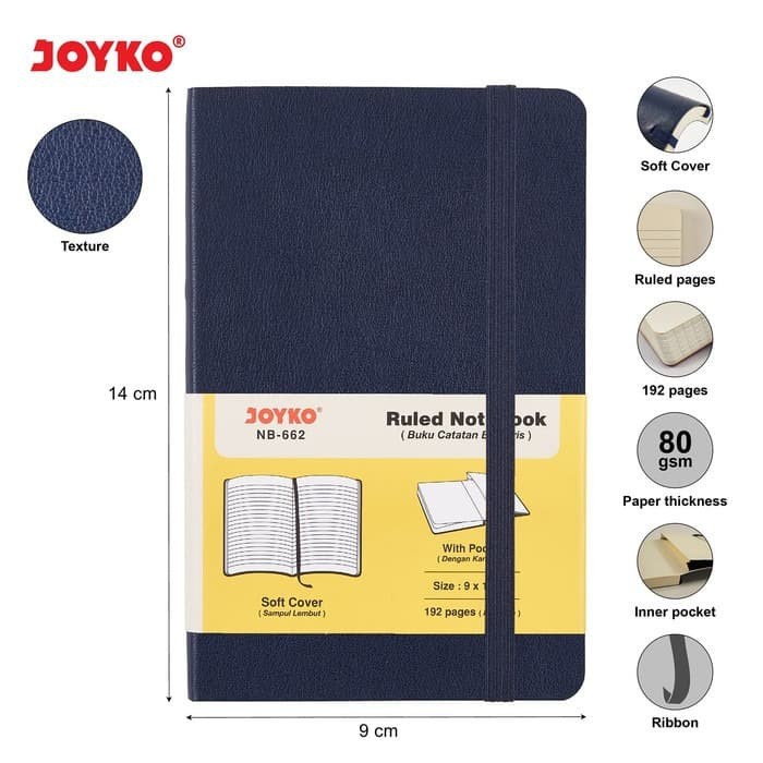 Buku Catatan/Diary - Joyko Ruled Notebook A6 NB-662