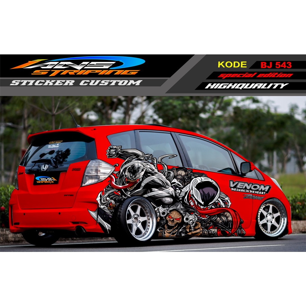 STICKER MOBIL HONDA JAZZ BRIO AGYA AYLA SIGRA YARIS / DECAL STICKER MOBIL VENOM / STIKER MOBIL