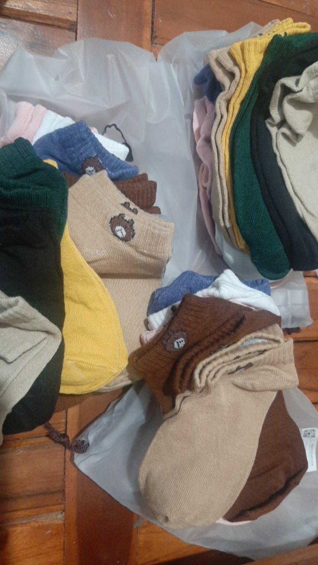 [termurah] 10pcs Kaos Kaki Ankle Brown Line+tas Logo Brown Line Kaos Kaki Import