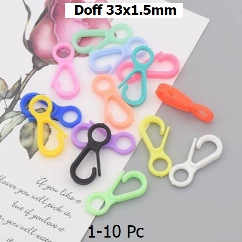 Kaitan Gantungan Angka 8 Plastik Doff Warna-Warni Harga/1-10Pc
