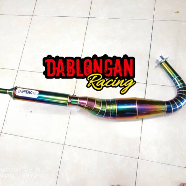 Knalpot PDK rx king kolong rainbow