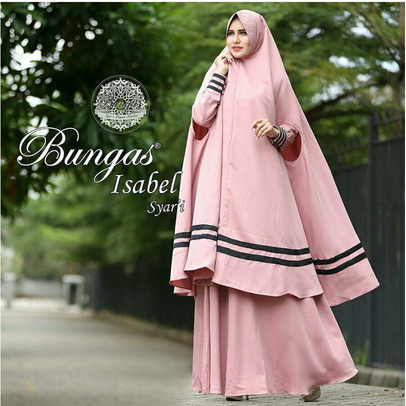 HOPYLOVY - Gamis Maxi Dress Wanita Bergo Panjang Isabel Syari