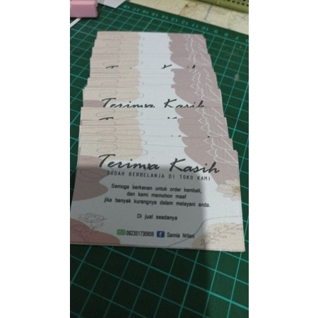 

Thank You Thanks Card Custom Terima Kasih Kartu Online Shop/Wedding