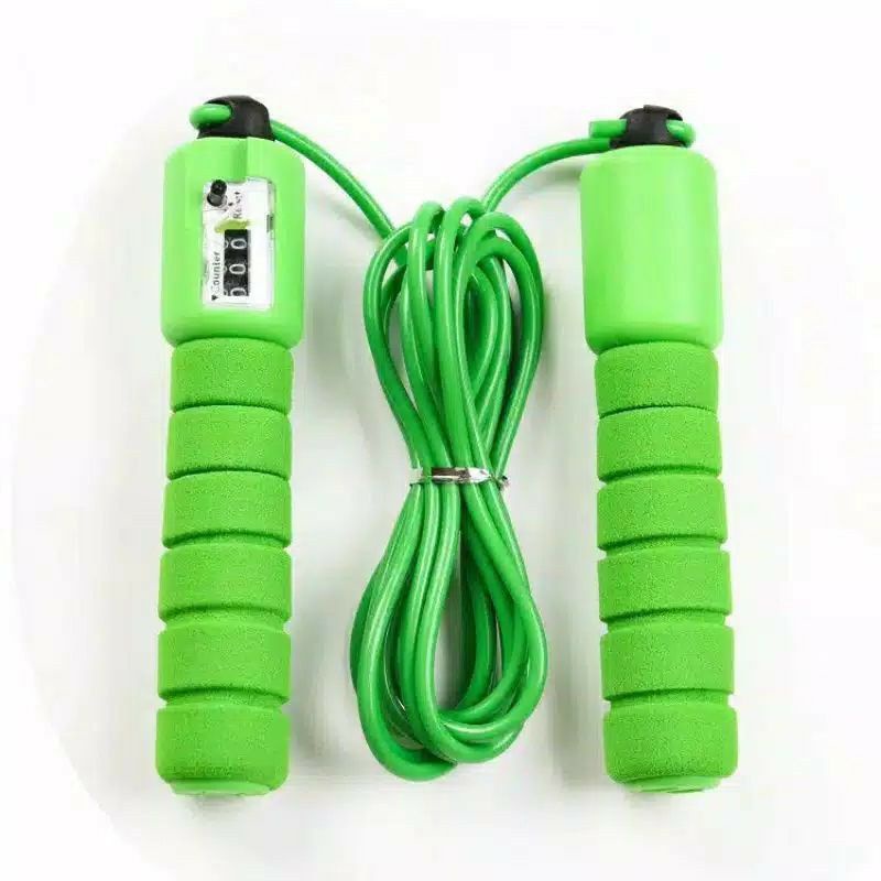 SKIPING//JUMP ROPE SKIPING SOFT HANDLE WHIT CONTER OLAGRAGA//SKIPING OLAHRAGA