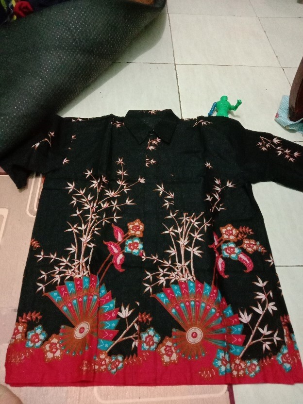 Batik Couple Keluarga Sania Ruffle Ori Ndoro Jowi Dnt Motif Kipas