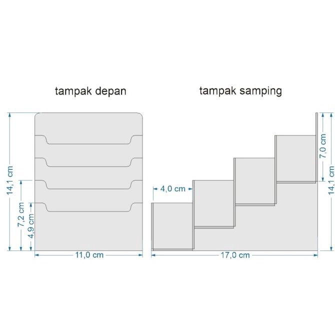 

Office & Stationery | Document Organizer | Display Kartu Nama 4 Tingkat Custom 11X17X14 Cm | Best Seller