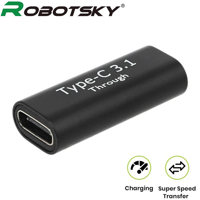 Robotsky Type-C Female to Type-C Female Extension Adapter - Coverter Kabel USB Original Fast Quick 3
