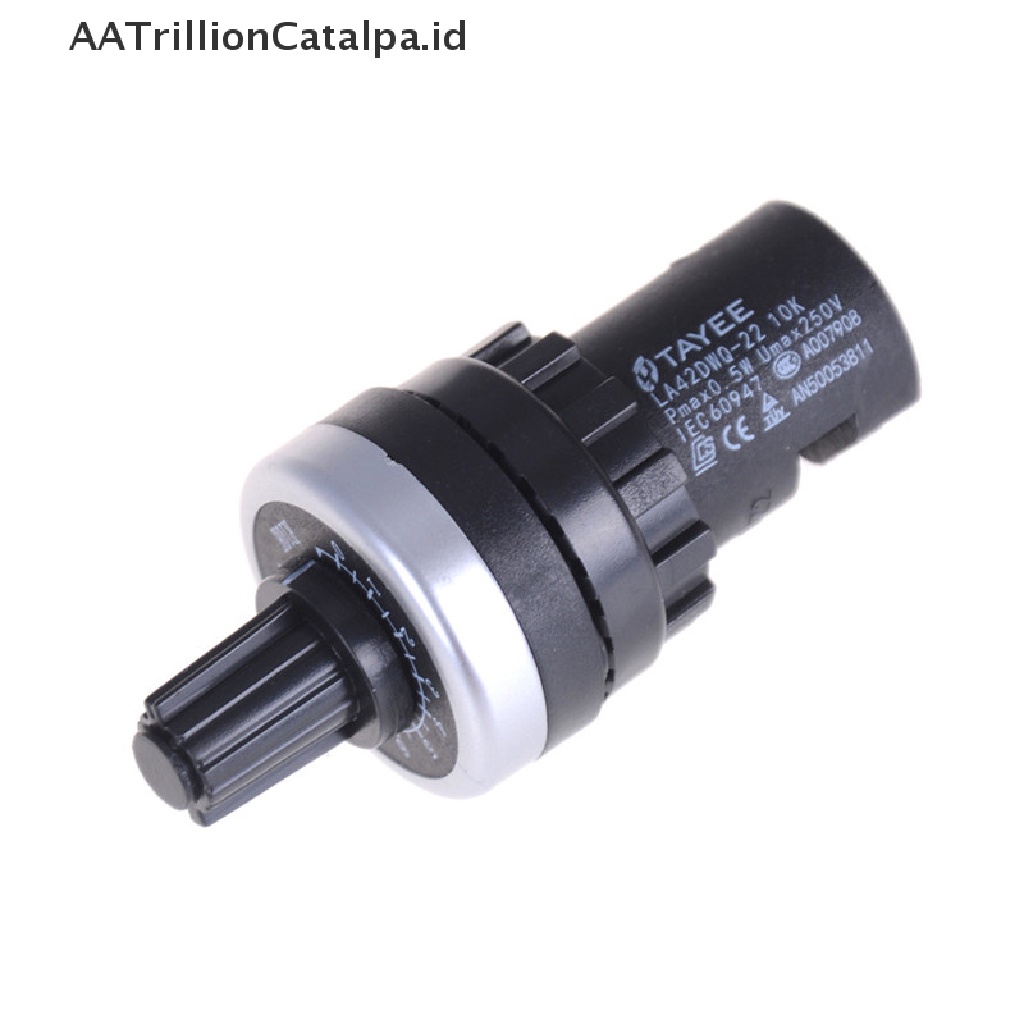 Aatrillioncatalpa Inverter Potentiometer 10K LA42DWQ-22 Diameter 22mm Warna Hitam