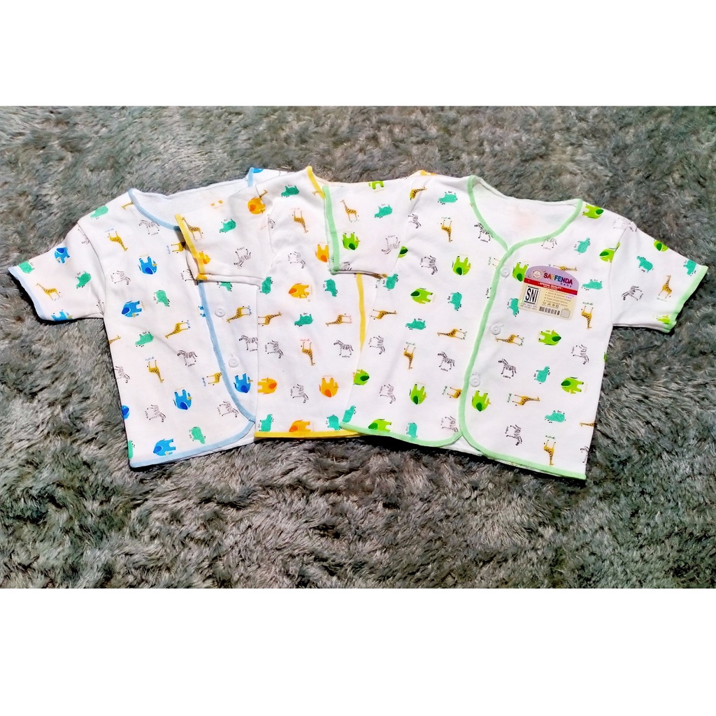 GROSIR 3 Pcs Baju Pendek SNI Perlengkapan Bayi Newborn SNI Usia 3-6 Bulan