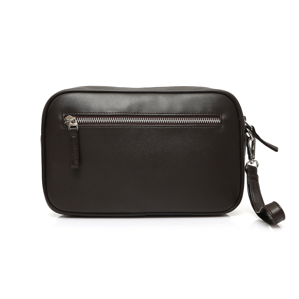 

LIVEHAF - Grip Hand Bag Dark Brown