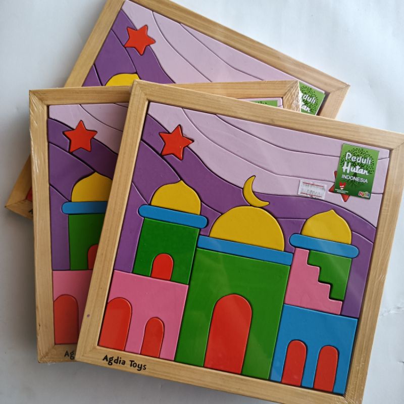 Mainan Kayu Miniatur Masjid/Agdiatoys