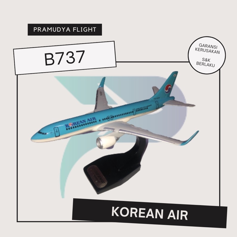 Miniatur pesawat korean air B737