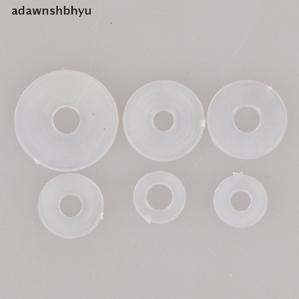 Adawnshbhyu 100pcs M3 M4 M5 M6 PVC Isolasi Polos Gasket Pad Ring Spacer Flat Washer