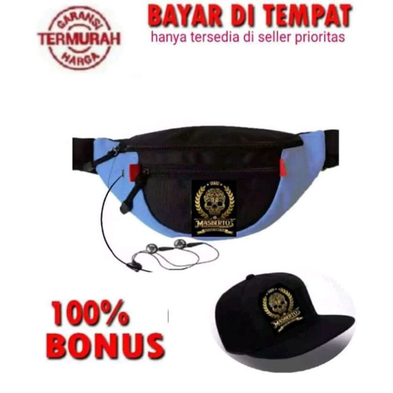 COD/(BISA BAYAR DI TEMPAT)TAS SLEMPANG MASBERTO FREE TOPI MASBERTO/KUALITA PREMIUM