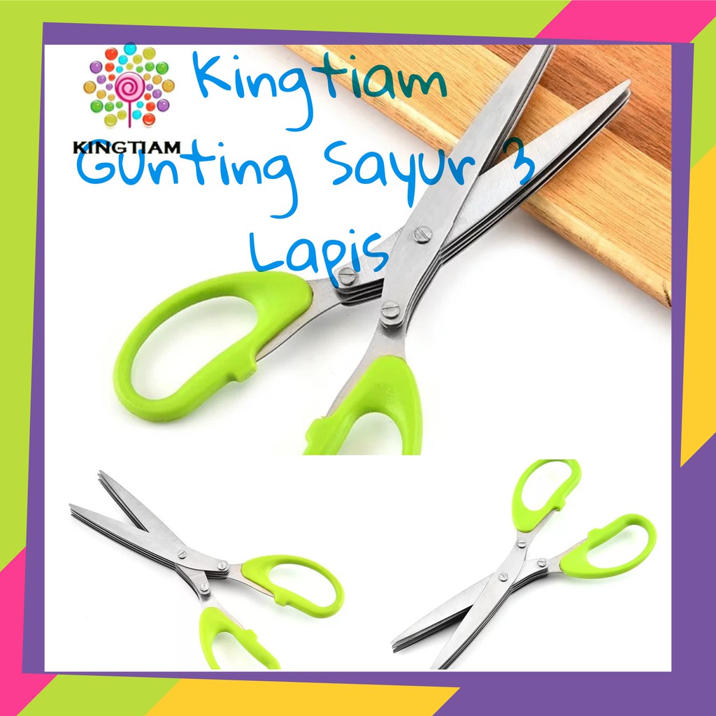 

Kingtiam 457 Gunting Sayur 3 Lapis Gunting Multifungsi 3 Lapis Gunting Dapur