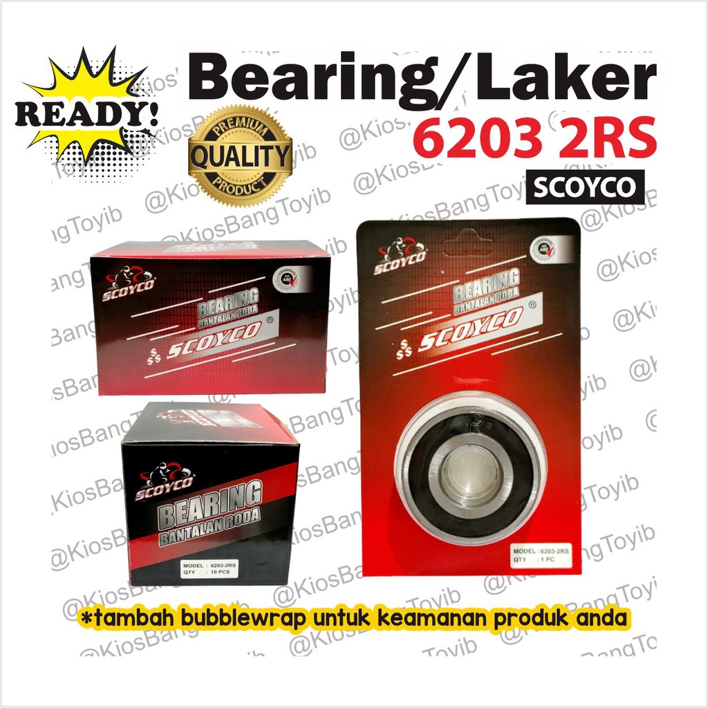 Bearing Laher Laker 6203 2RS (SCOYCO)