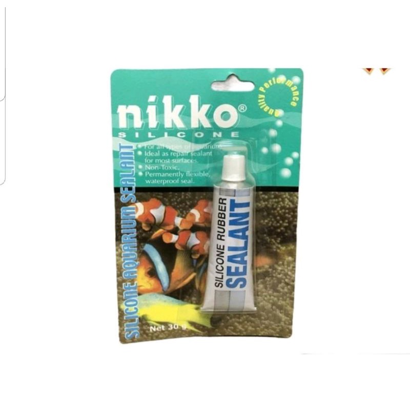 lem kaca/ aquarium/ silikon silicone sealant bening, auto sealer hitam tube 30 70 gram