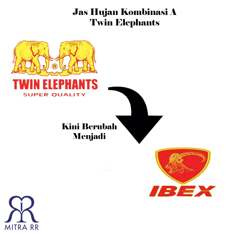 Jas Hujan Jaket Celana Ibex KOMBINASI A Gajah Elephant Skotlet Murah Stelan MitraRR