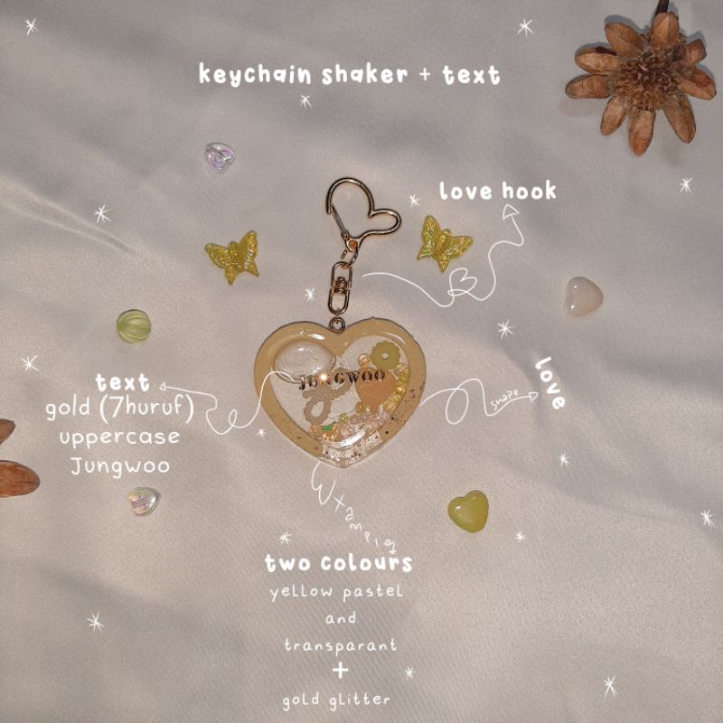 Custom keychain shaker + text | BACA DESKRIPSI