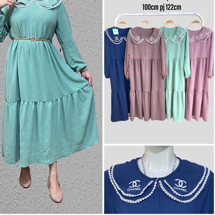 Best Layla dress / Layla midi dress crinkle airflow  / long tunik gamis