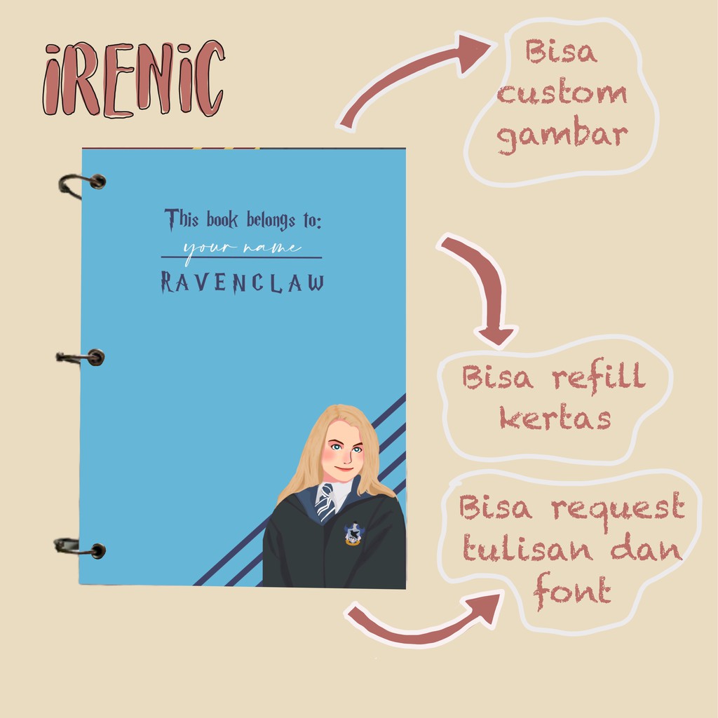 

Custom Notebook A5 B5 A6 Harry Potter Hard Cover Buku Catatan Binder Journal