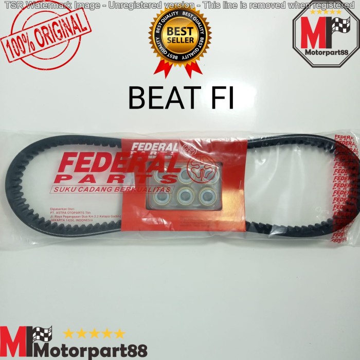 VAN BELT V BELT FAN BELT PAKET BEAT FI SPACY SCOOPY FI KZL ORI FEDERAL