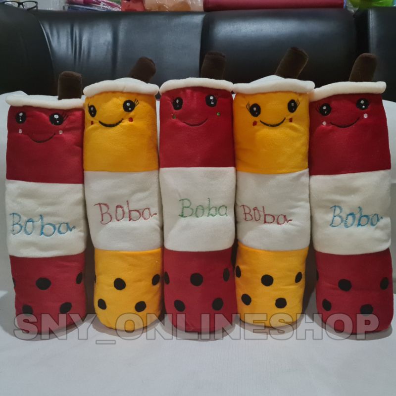 Boneka Guling Boba / Minuman Boba / Bantal Guling Boba 55cm