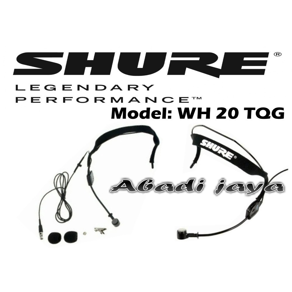 MIC HEADSET SHURE WH 20 TQG/MIC BANDO SHURE ORIGINAL GARANSI RESMI