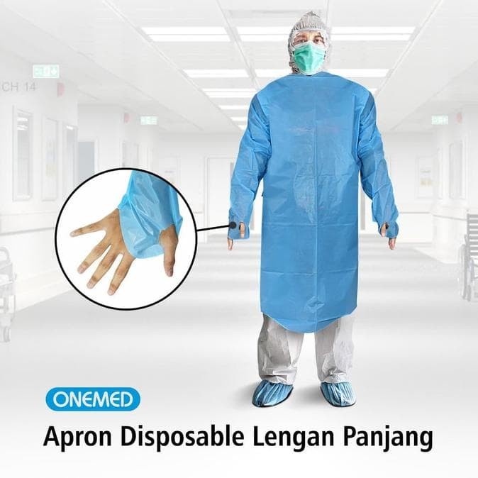 Apron Plastik Lengan Panjang Onemed Pack isi 10