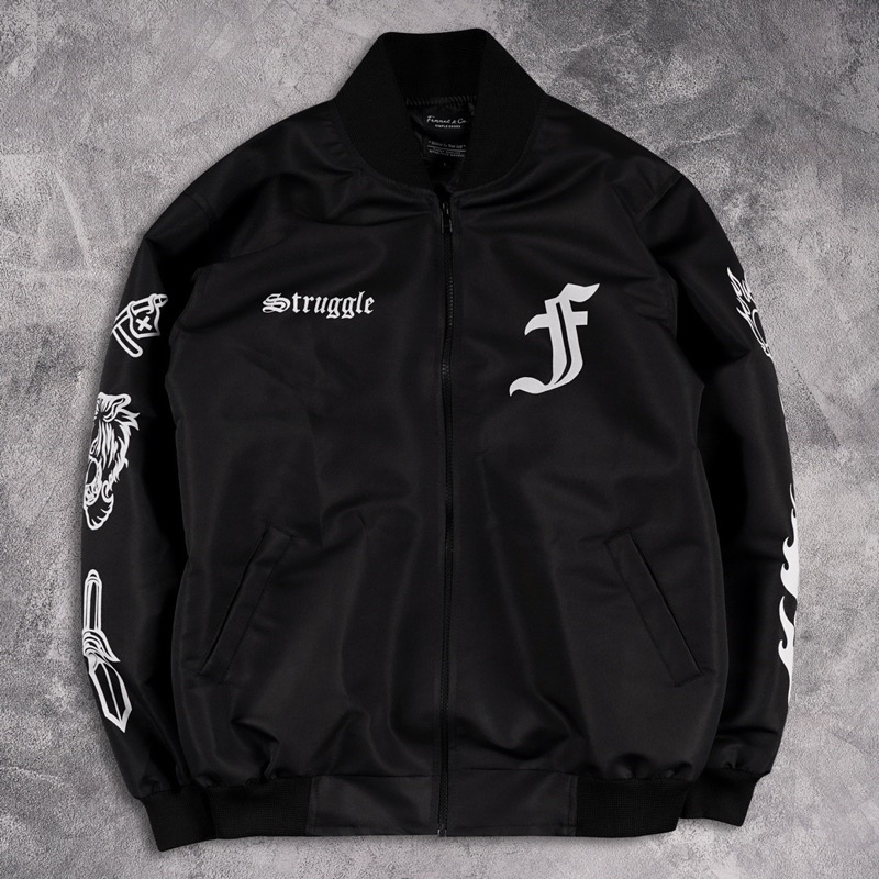 [N00318] JAKET BOMBER DISTRO / JAKET PRIA / MOTIF  STRUGGLE-1