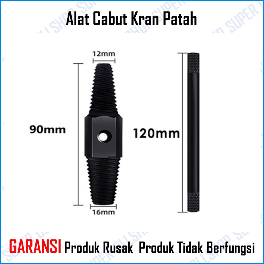 Alat Buka Kran Keran Air Patah 1/2 Tap Balik Pembuka Baut Patah 3/4 / Pipe Screw Extractor Alat Pembuka Baut Rusak Patah Kran Untuk 1/2&quot; 3/4&quot; Alat Cabut Pipa Broken Pipe