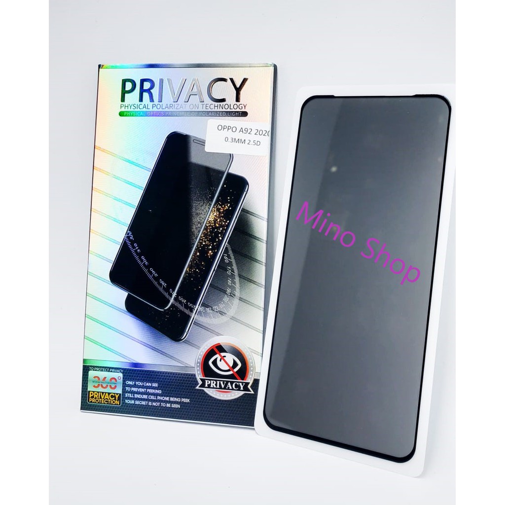 TEMPER GLASS - TG OPPO A92 ANTY SPY 5D FULL SCREEN COVER