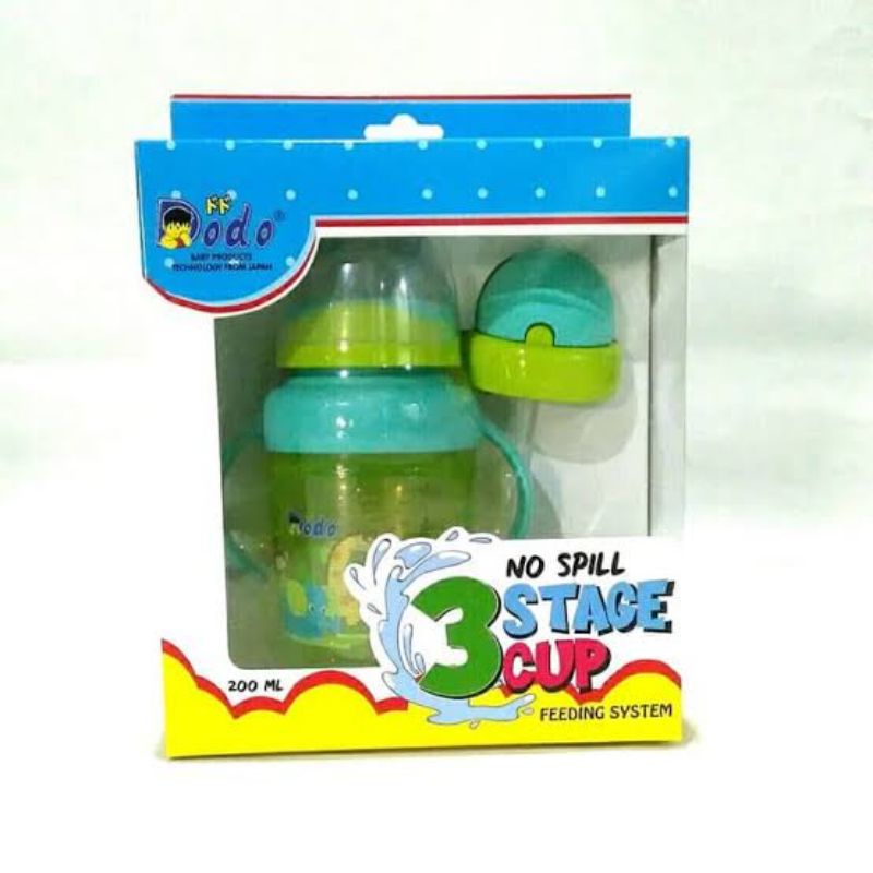 Dodo Baby 3 Stage Cup 200ml - Dodo Baby Botol Minum Anak 3 Tahap - Botol Minum Dodo 3in1