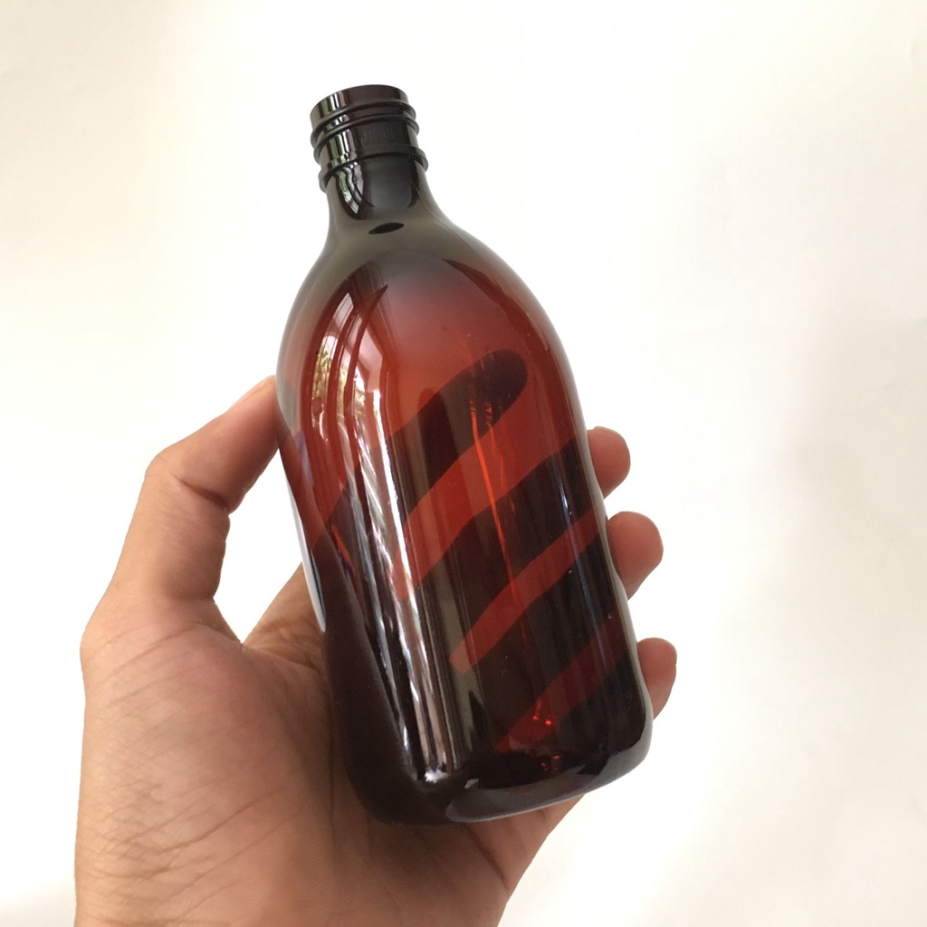 BABEE - BOTOL  AMBER 300ML IMPORT BOTOL ISI ULANG TANPA TUTUP - BOTOL  SCARLETT AMBER 300ML OVAL TANPA TUTUP