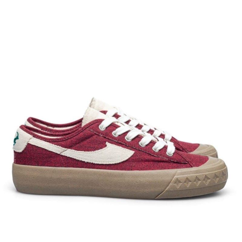 {ORIGINAL BNIB 100%} Retail Sepatu Compass Retrograde Linen Low Dusk Maroon 41