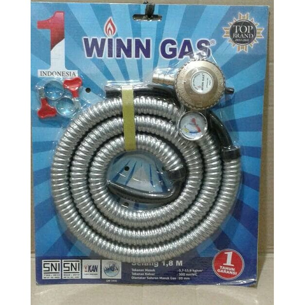 REGULATOR KOMPOR WINN GAS DAN SELANG