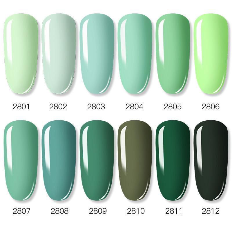 Rosalind GREEN COLOR SERIES Gel Nail Polish UV LED / Kutek / Cat Kuku