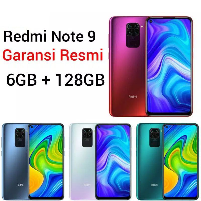 Xiaomi Redmi Note 9 6/128 TAM Garansi Resmi RAM 6GB 128GB