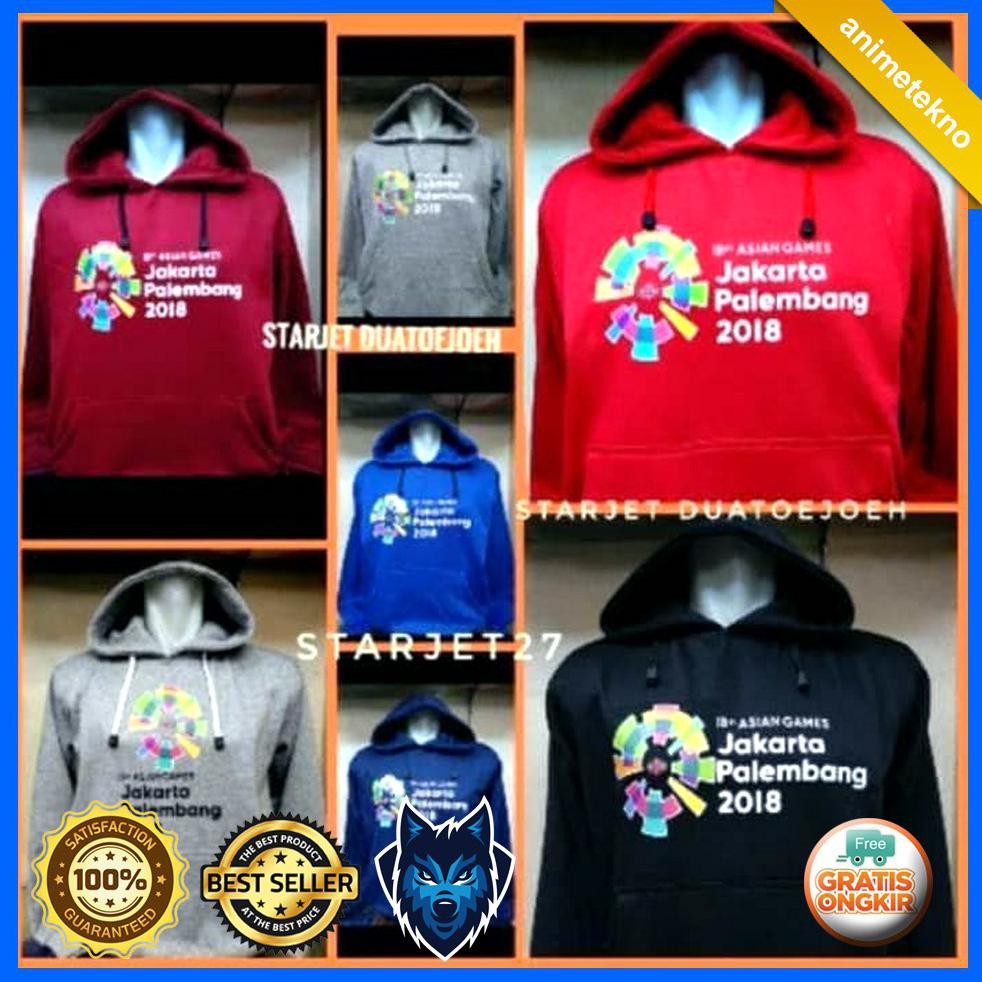 HE777 Jaket Hoodie Sweater Jumper Asian Games 2018 Printing Jakarta FAR2053