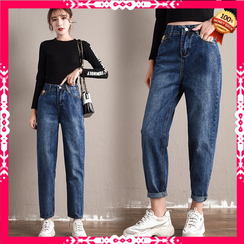 Celana Highwaist Wanita Jeans 1929 High Waist Women Fashion Urban Style Harem Jeans Loose Classical 