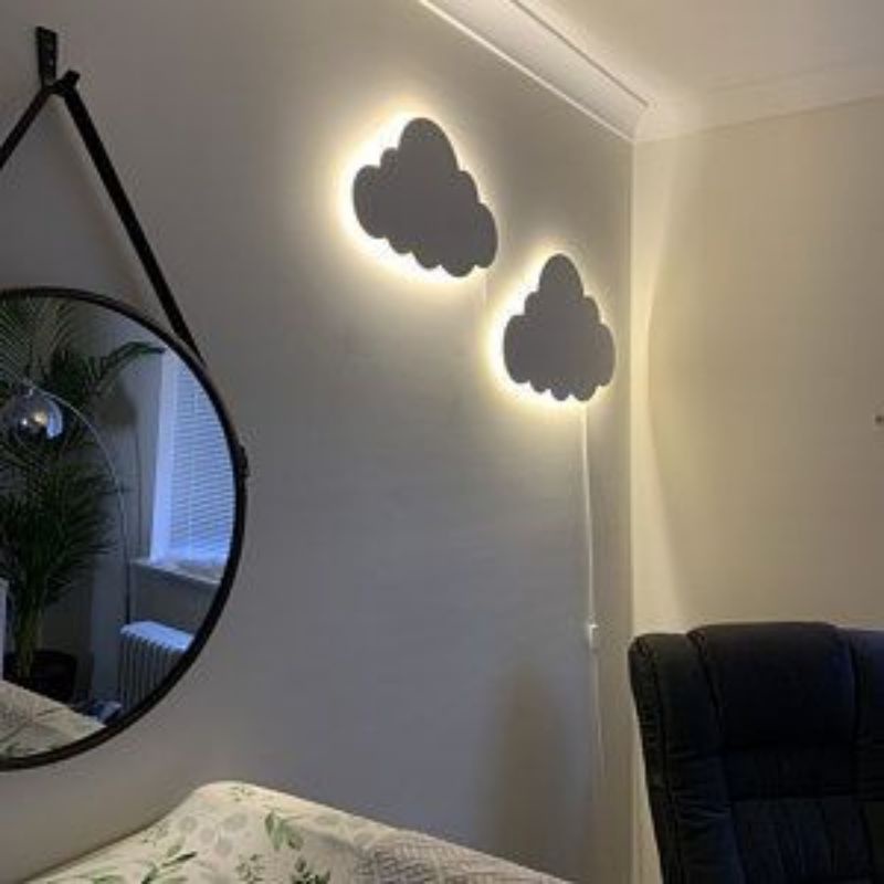 Lampu tidur awan, lampu aesthetic, hiasan dinding, lampu hias, kado unik-3