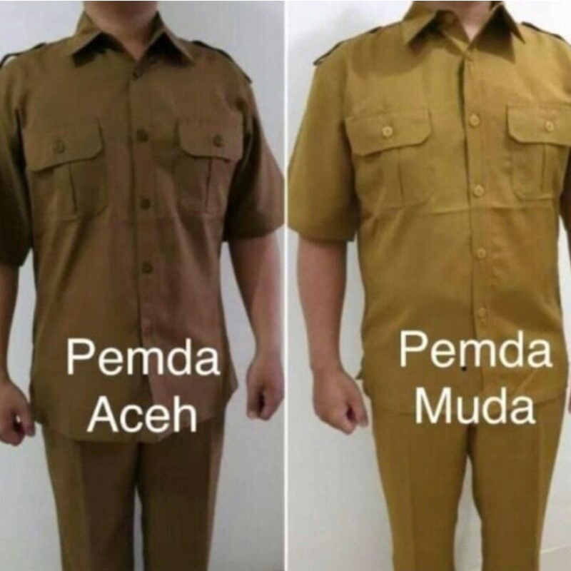 Seragam Pemda Pria, PDH pria (Pemda terang, Gelap, Dongker)